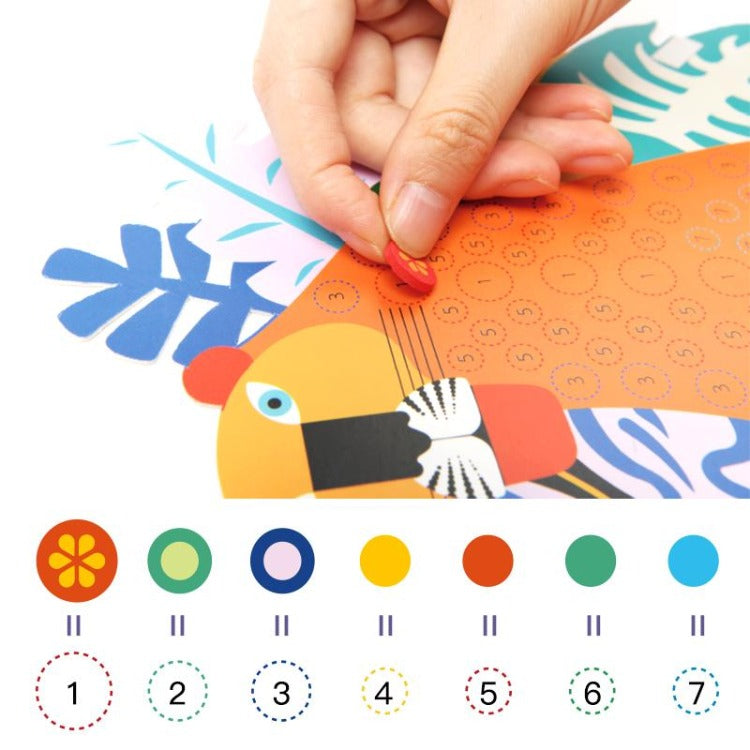 Animal Mosaic - Color by Number - iKids