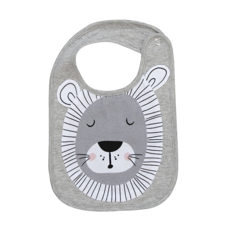 Forest Face Bib Lion Baby Soft Teething Drooling Feeding Cotton