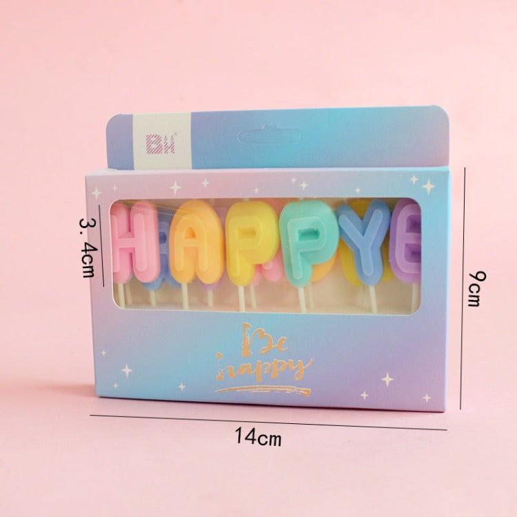 Happy Birthday Candy Letter Candle Set - iKids