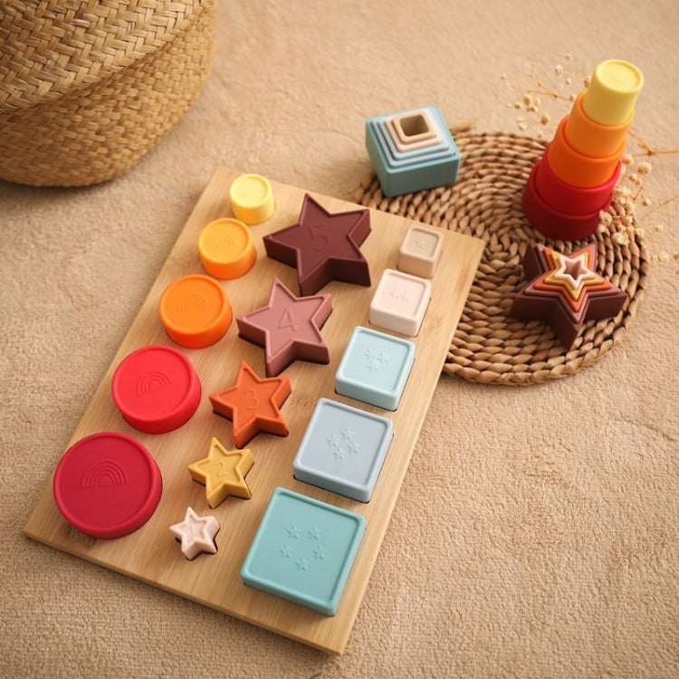 Silicone Stacking Puzzle Board - iKids