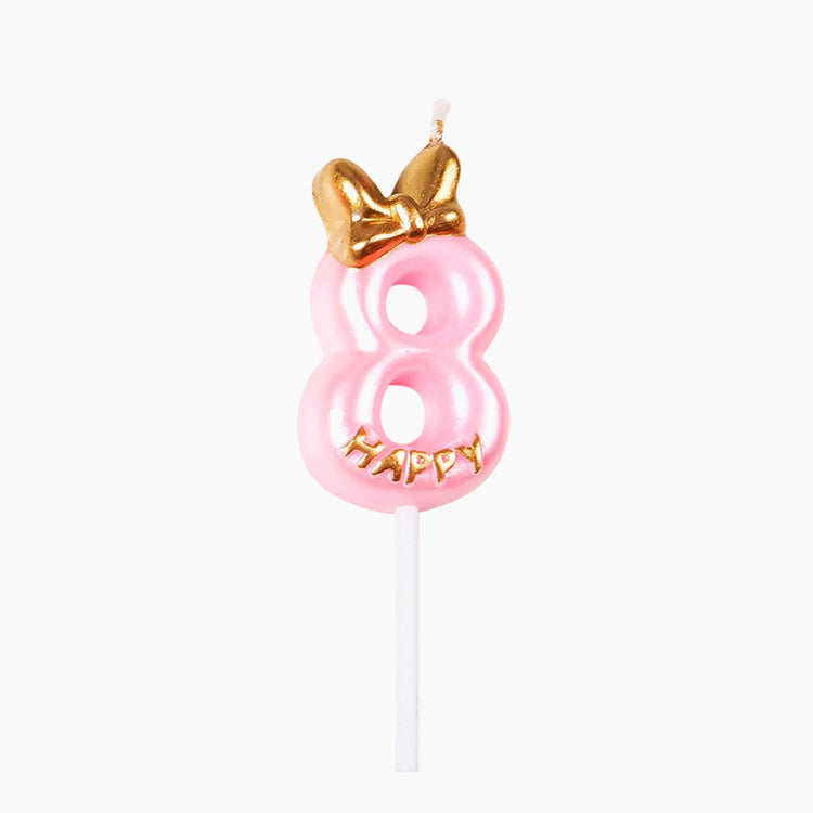 Bowknot Birthday Candle | Number 8 - iKids