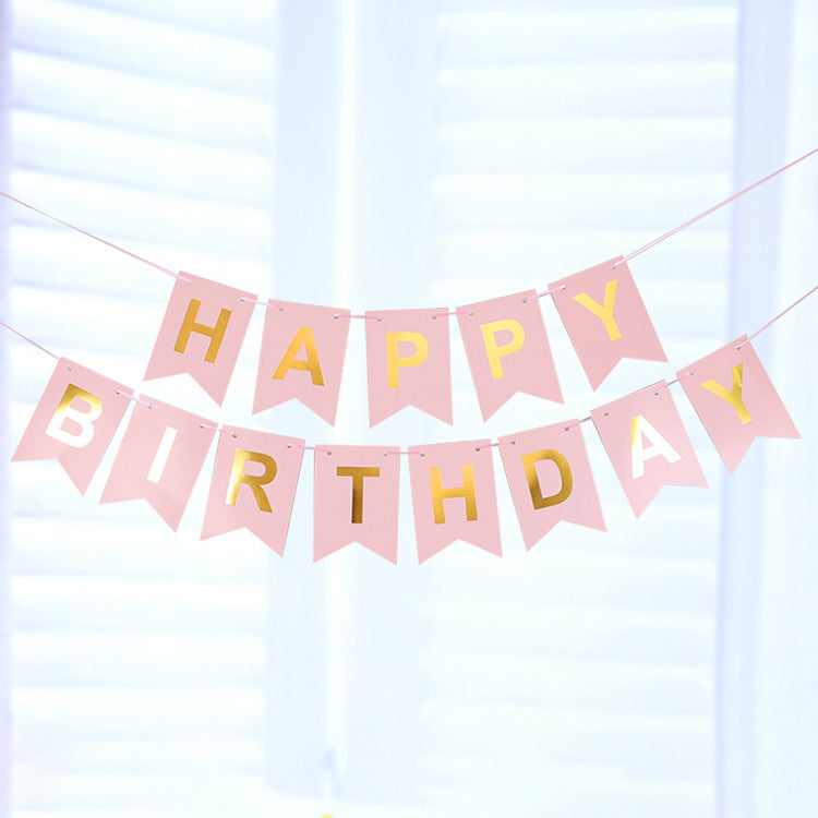 Happy Birthday Banner | Pink - iKids