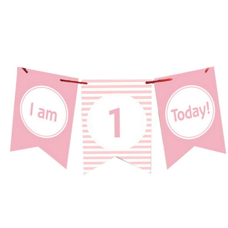 1 Year Party Banner | Pink - iKids