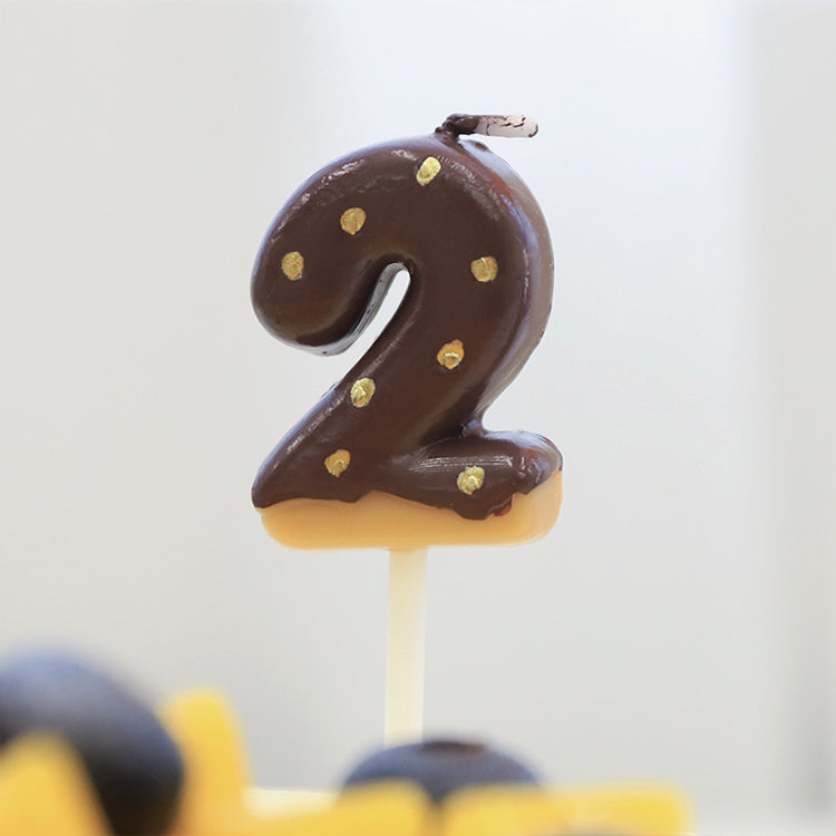 Chocolate Birthday Candle | Number 2 - iKids