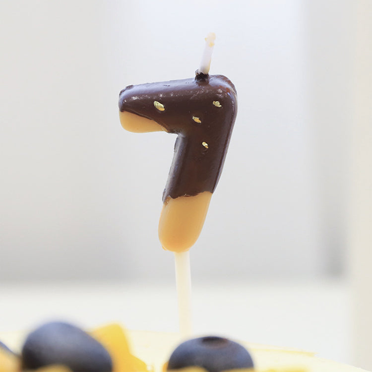 Chocolate Birthday Candle | Number 7 - iKids