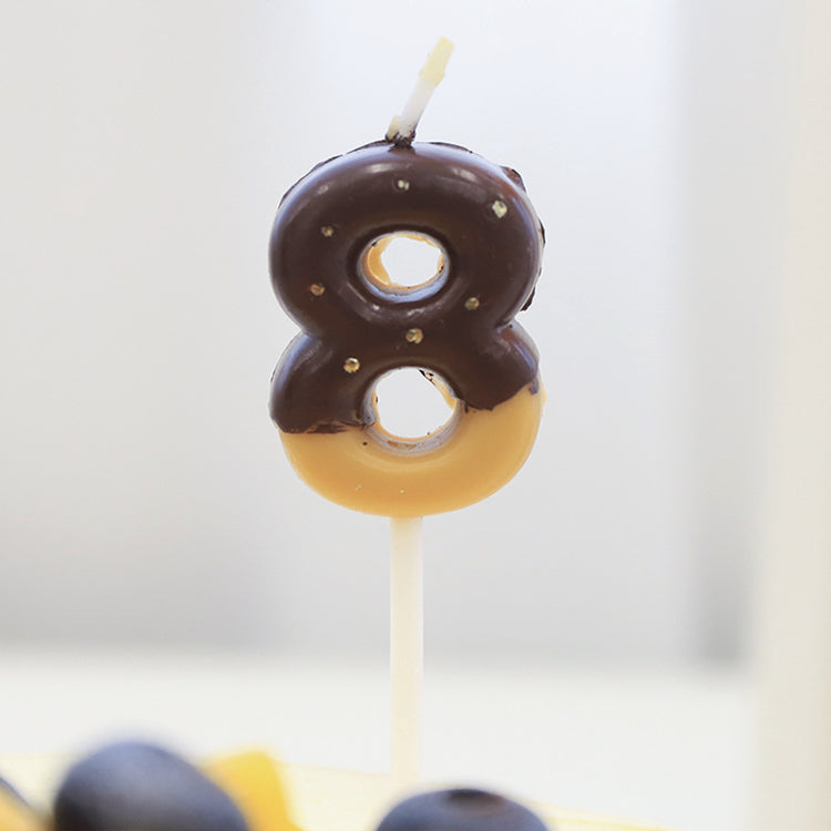 Chocolate Birthday Candle | Number 8 - iKids