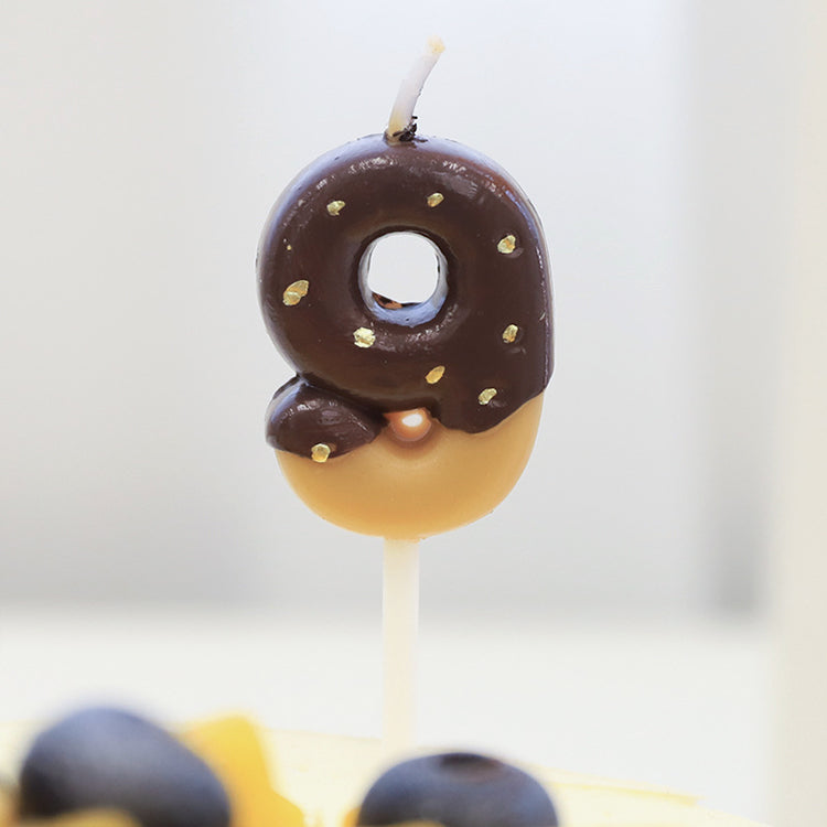 Chocolate Birthday Candle | Number 9 - iKids