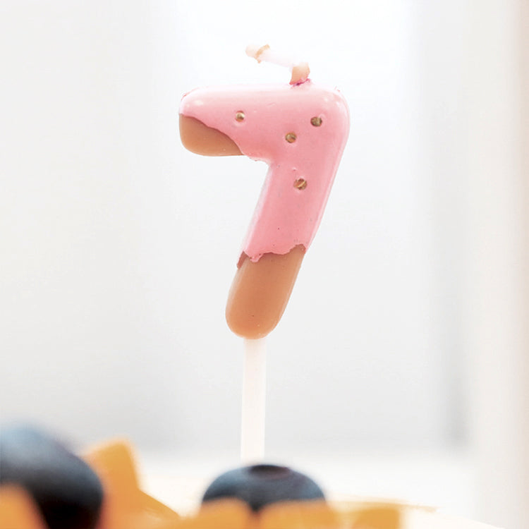 Strawberry Birthday Candle | Number 7 - iKids