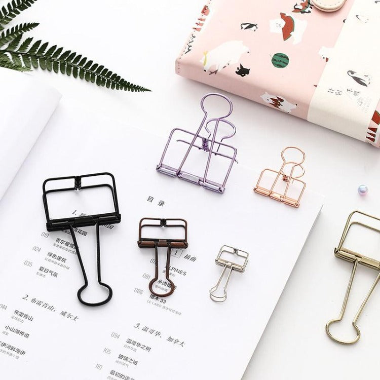 Office Hollow Binder Clip Rose Gold - iKids