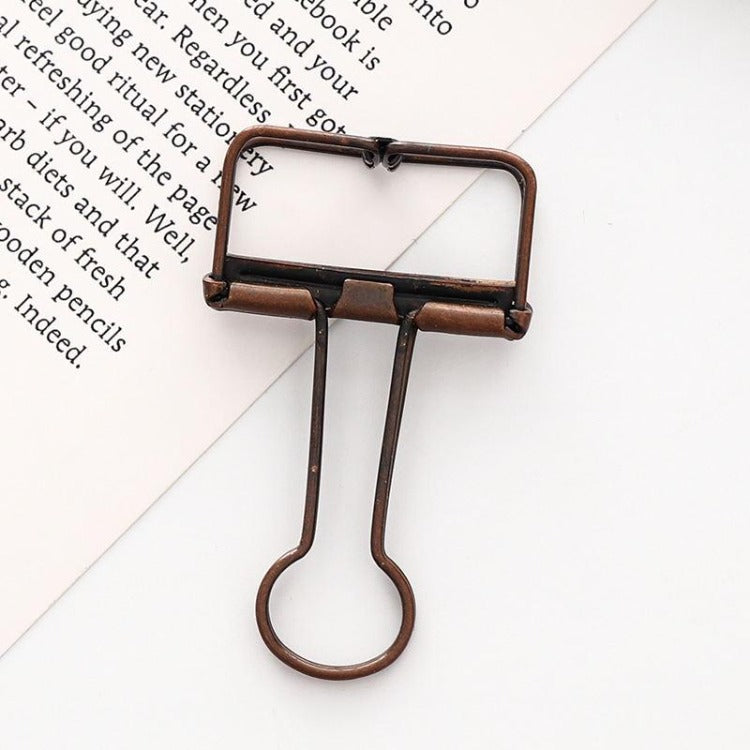 Office Hollow Binder Clip Bronze - iKids