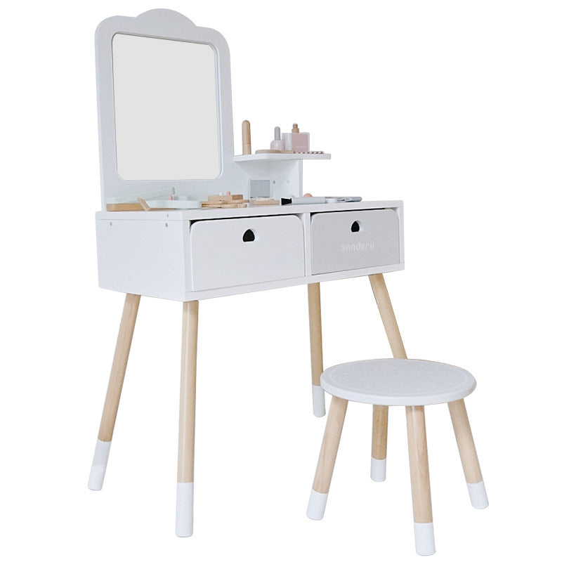 Nordic White Wooden Dressing Table - iKids
