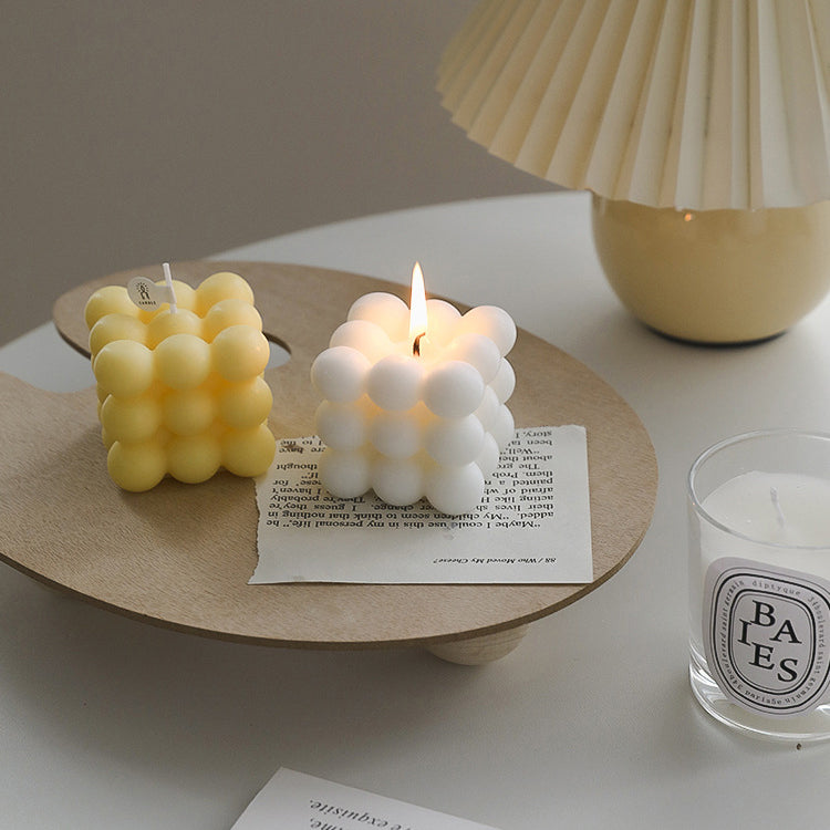 Scented Candle | White Bubble Cube - iKids