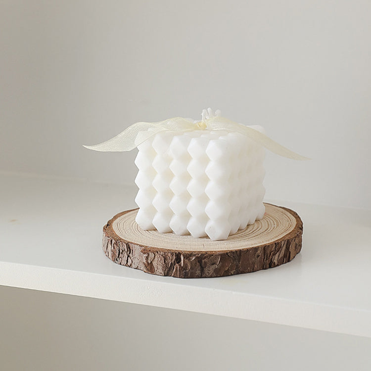 Scented Candle | White Rhombus Cube - iKids