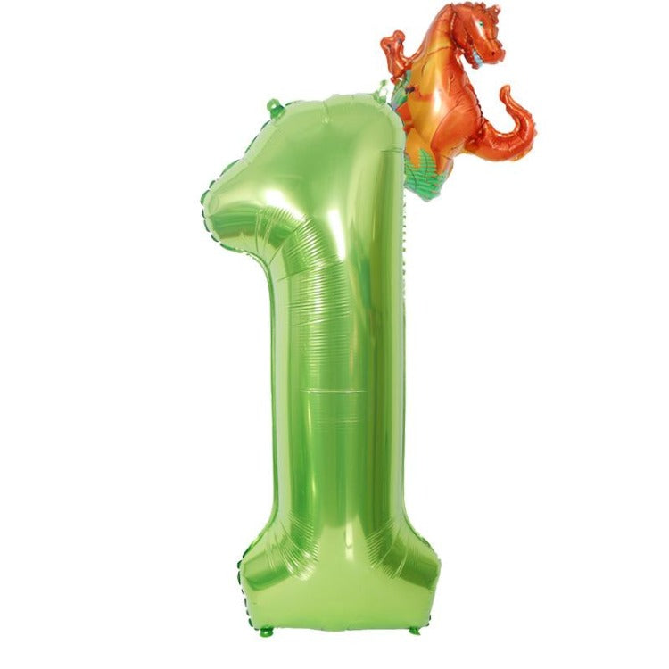 Dinosaur Birthday Balloon Number 1 - iKids