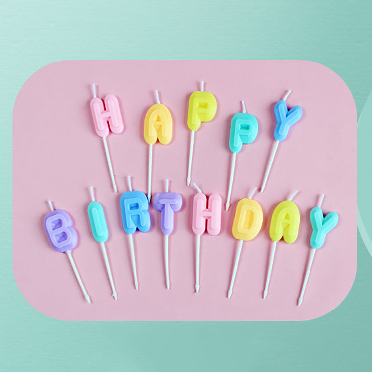 Happy Birthday Candy Letter Candle Set - iKids