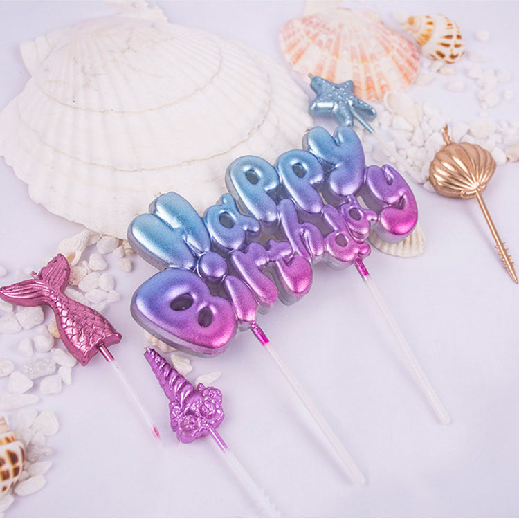 Mermaid Happy Birthday Candle Set - iKids