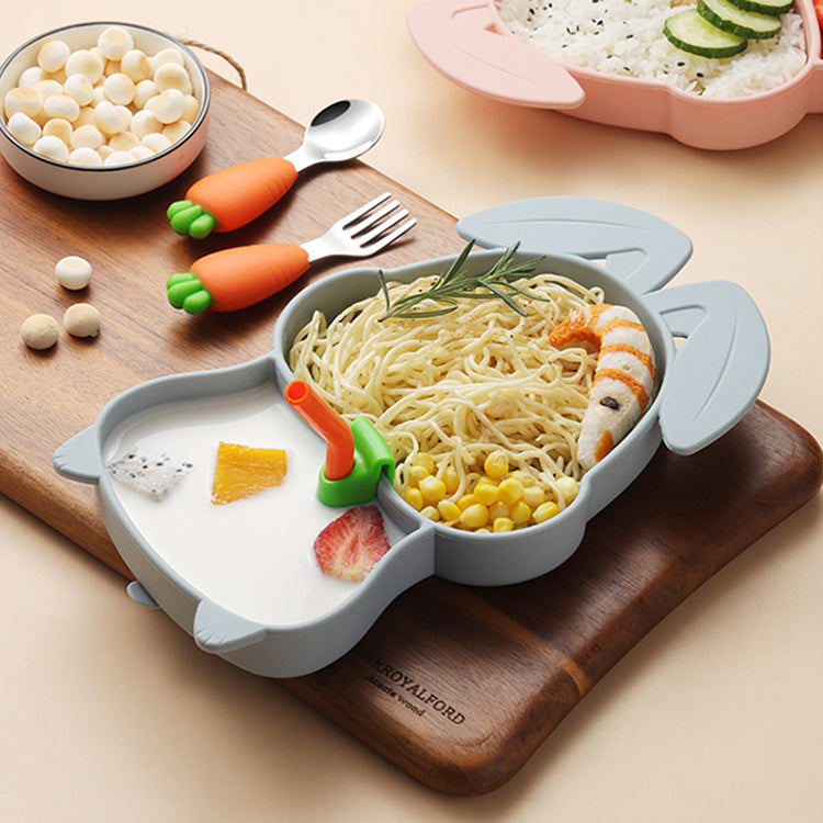 Bunny 4 Pcs Tableware Set | Blue - iKids
