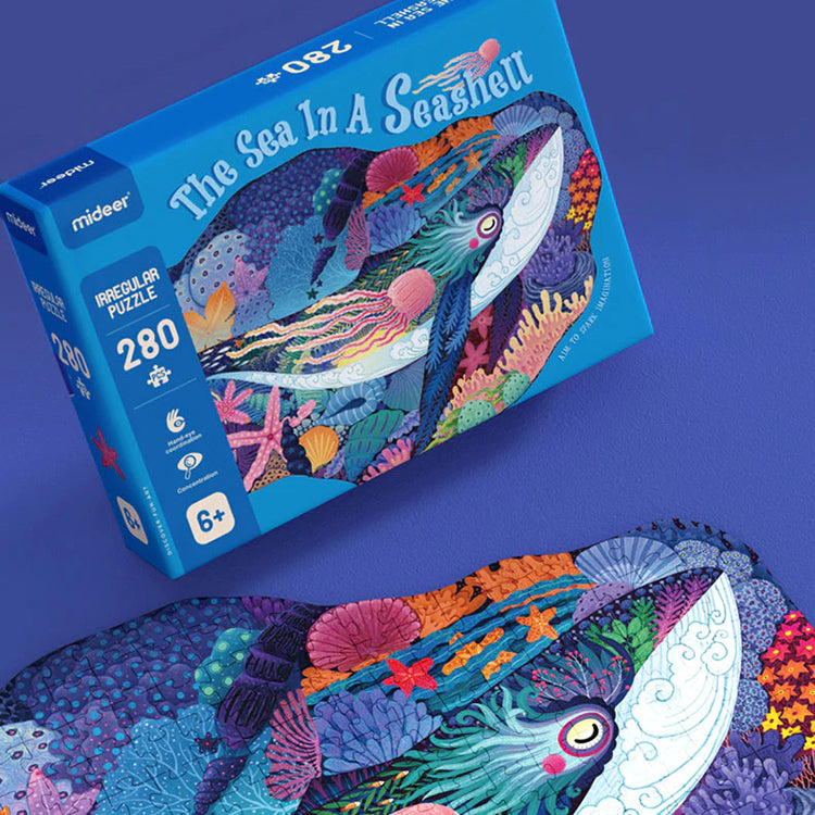 Mideer Large Animal Shaped Puzzle | The Sea in a Seashell - iKids