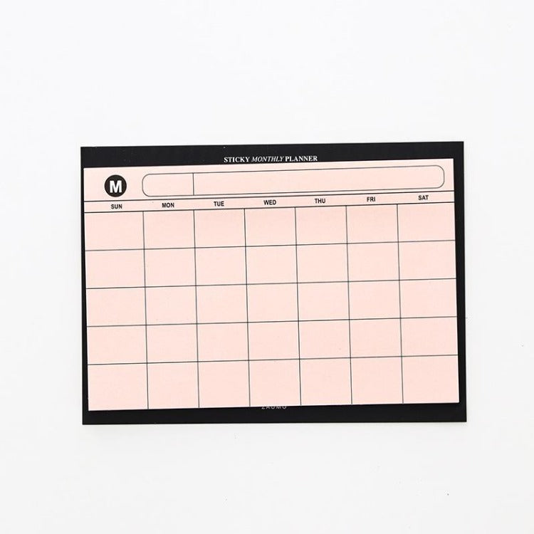 Monthly Planner Sticky Notes Pinkish - iKids