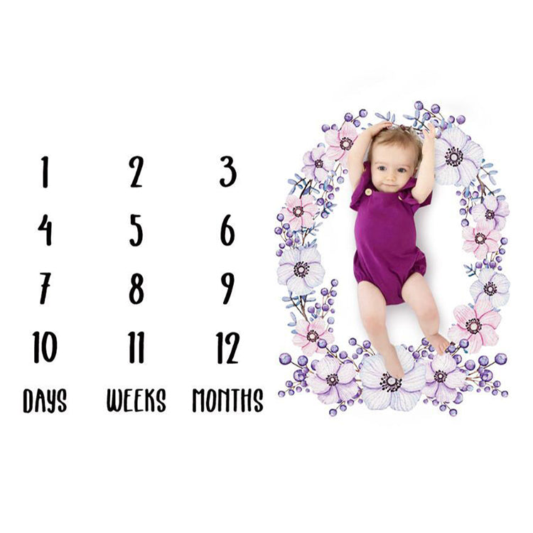 Baby Monthly Blanket Purple - iKids
