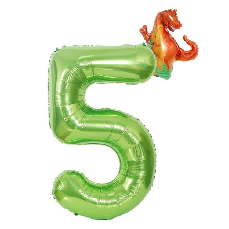 Dinosaur Birthday Balloon Number 5 - iKids