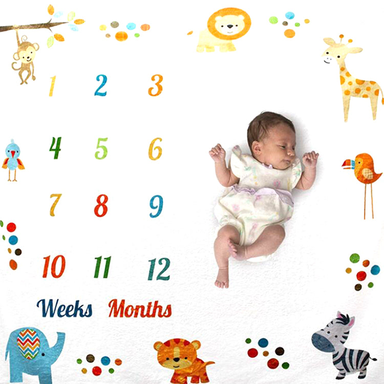 Baby Monthly Blanket Animal - iKids