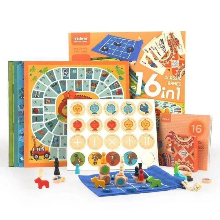Mideer 16 in 1 Classic Family Board Game - iKids
