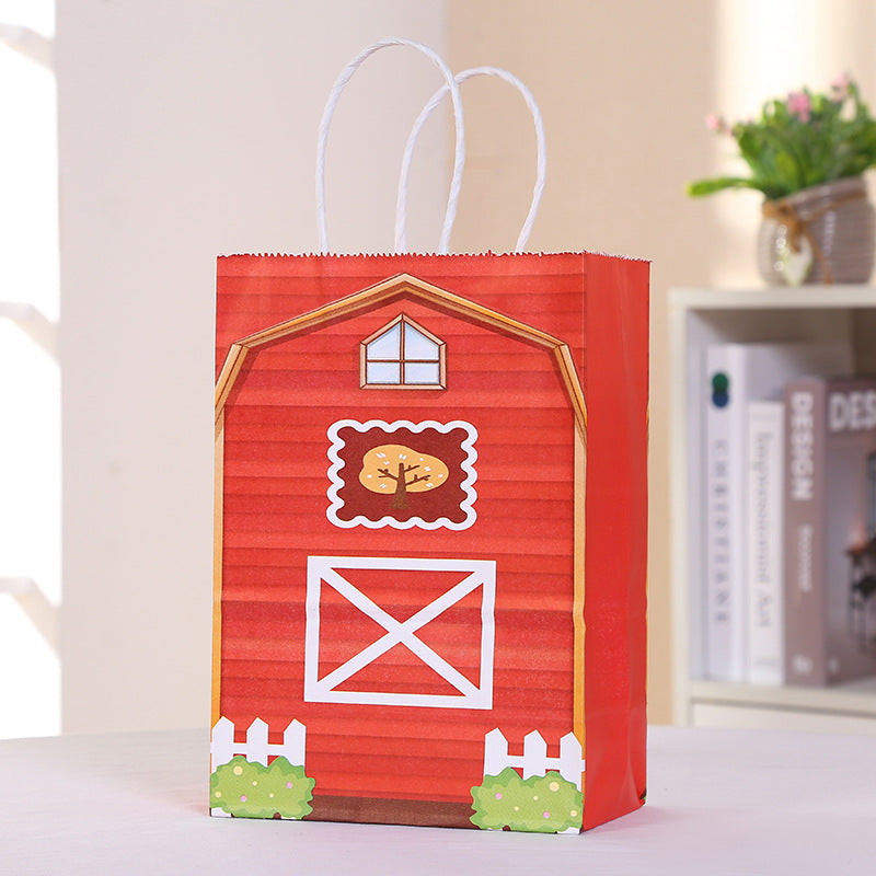 Kraft Paper Party Bag | Farm | 12 Pcs