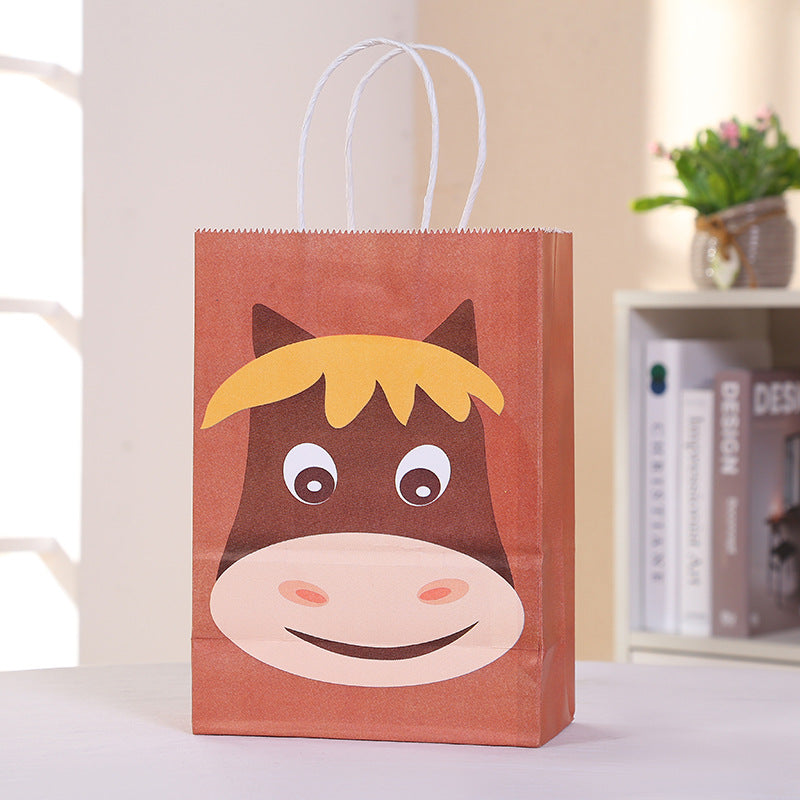 Kraft Paper Party Bag | Farm | 12 Pcs