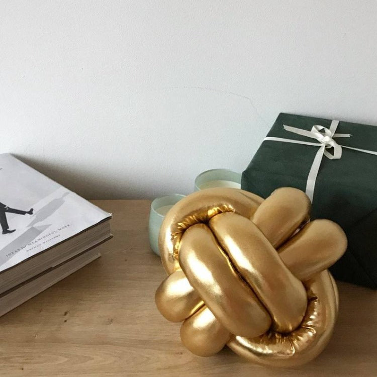 Knot Ball Cushion Gold - iKids