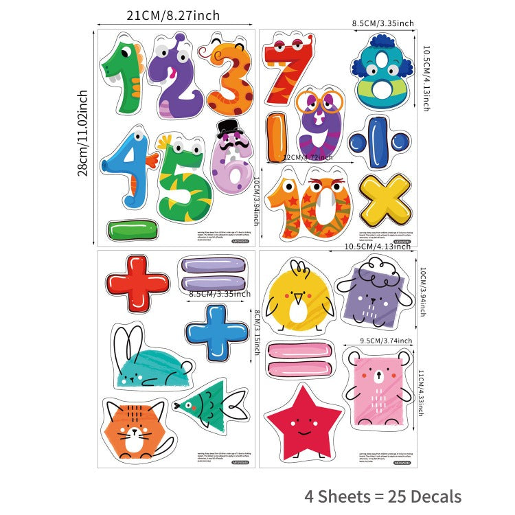 Preschool Wall Decal | Cartoon Numbers 1 to 10 - iKids