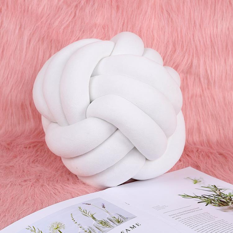 Knot Ball Cushion White - iKids