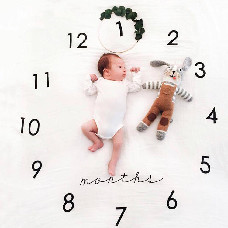 Newborn Baby Monthly Milestone Counter Blankets | iKids