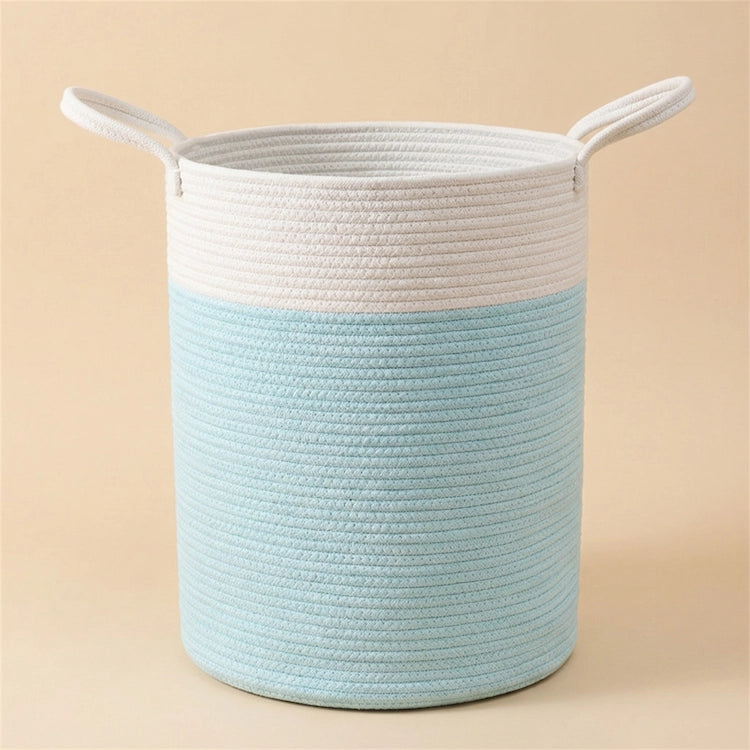 Cotton Rope Toy Storage Basket | Tall Blue