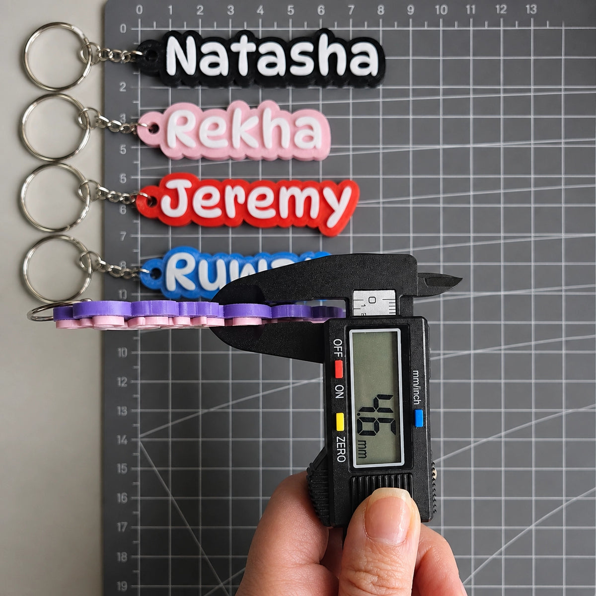 DynaPuff Font Custom 3D Printed Name Tag from iKids Studio