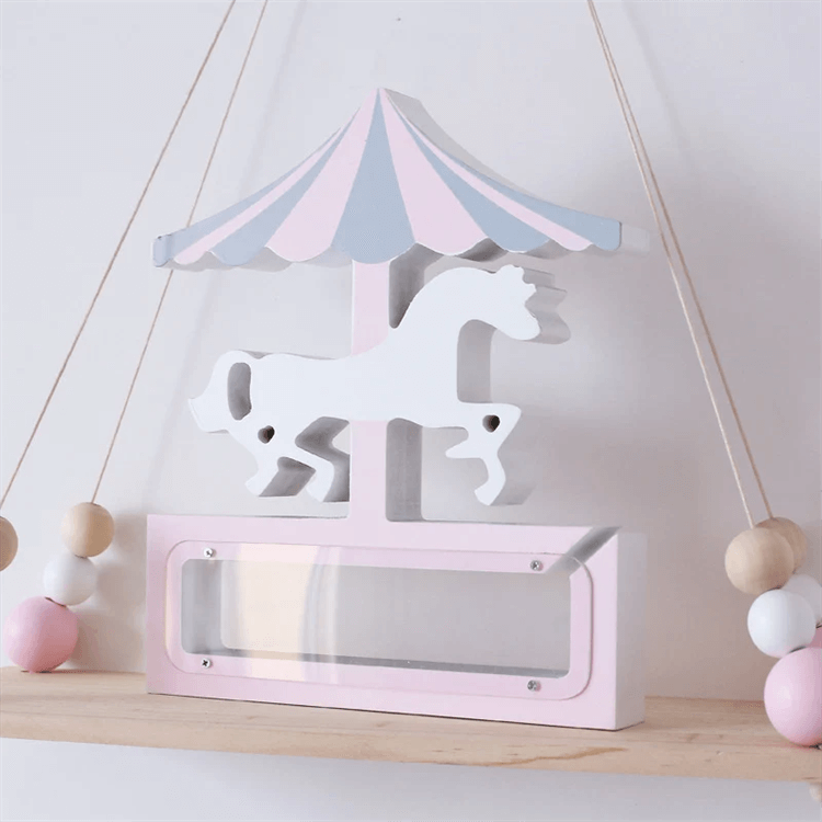 Pink Carousel Money Box - iKids