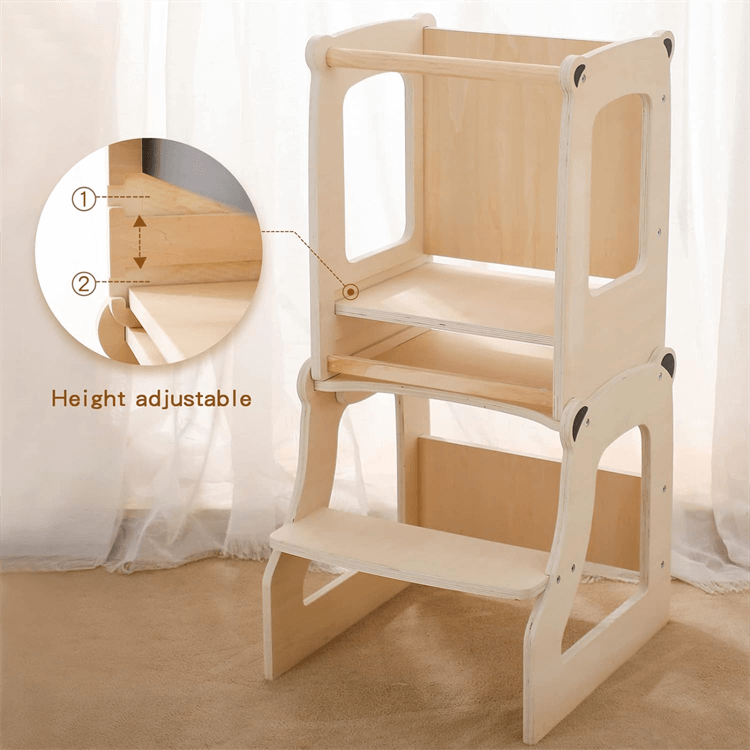 Wooden Multi-Function Learning Step Stool - iKids
