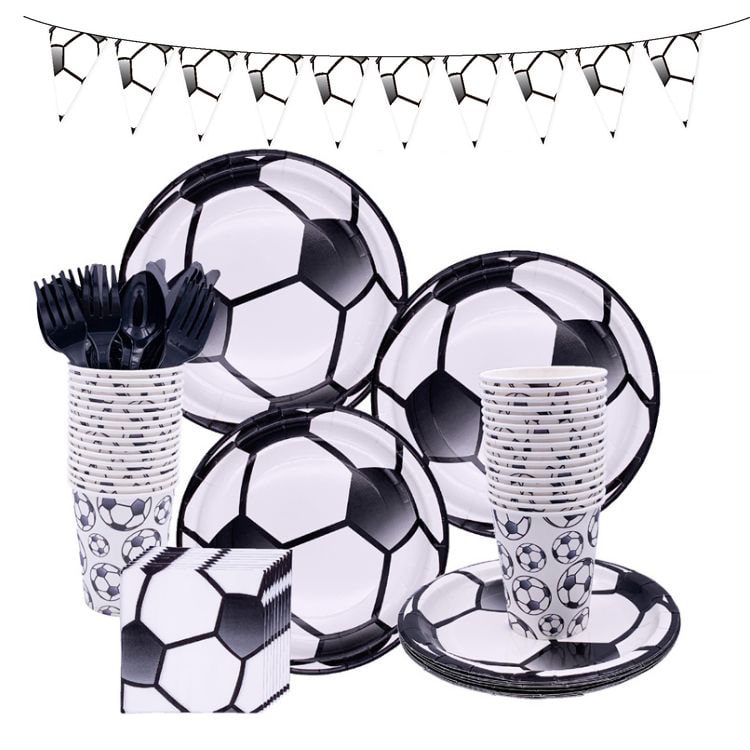 Birthday Party Tableware | Soccer | 16 guests - iKids