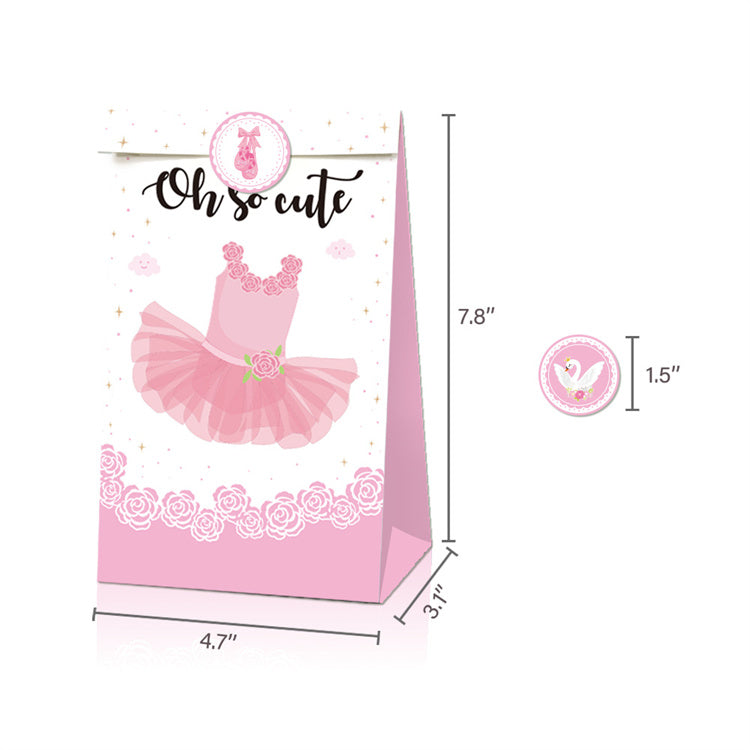 Paper Party Bag | Ballerina | 12 Pcs - iKids