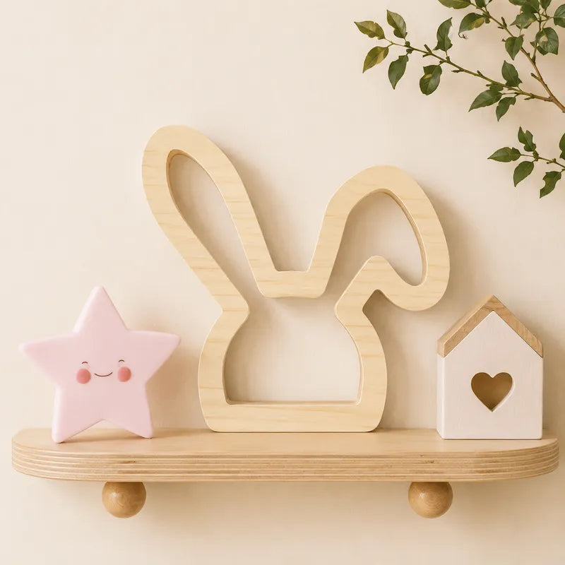 Wooden Rabbit Wall Decor from iKids.co.za