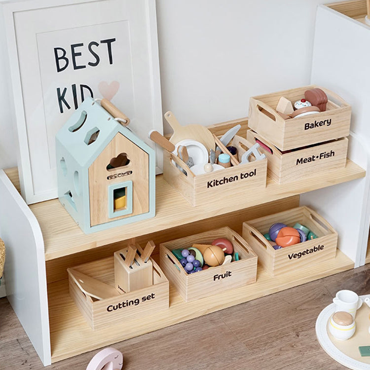 Open-Back Kids Bookshelf | Small Montessori Shelf - iKids