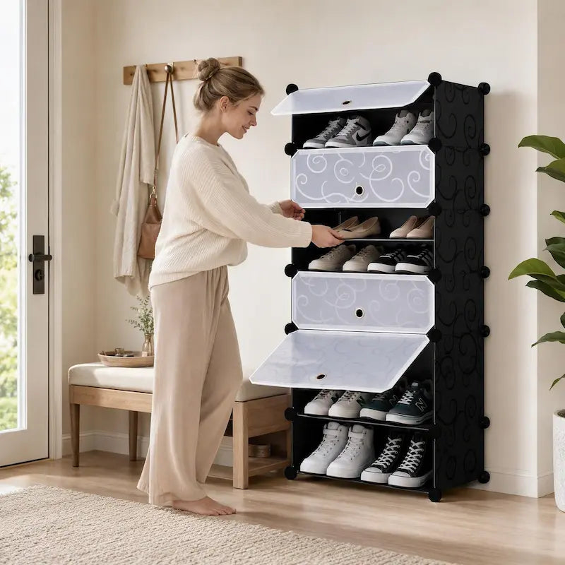 Creative Living 5 Tier Portable Shoe Storage Cabinet