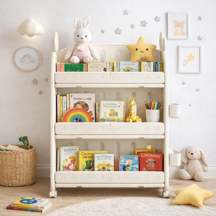 Grey Double-Sided Bunny Kids Bookshelf at iKids.co.za