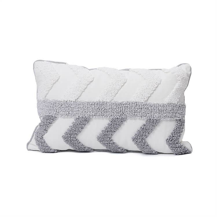 Geometric Woven Tufted Lumbar Pillow | Arrow - iKids