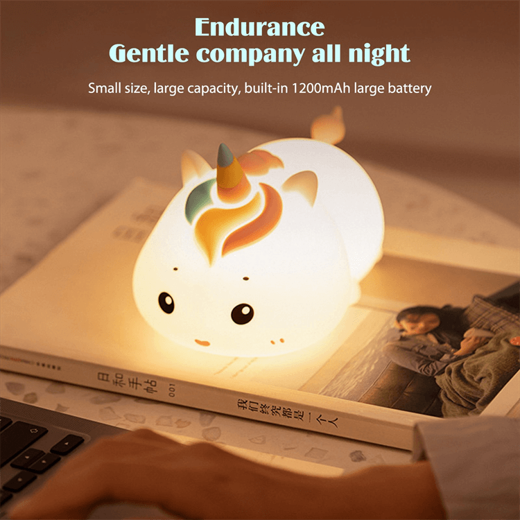 Unicorn Silicone Pat Dimmable Night Light - iKids