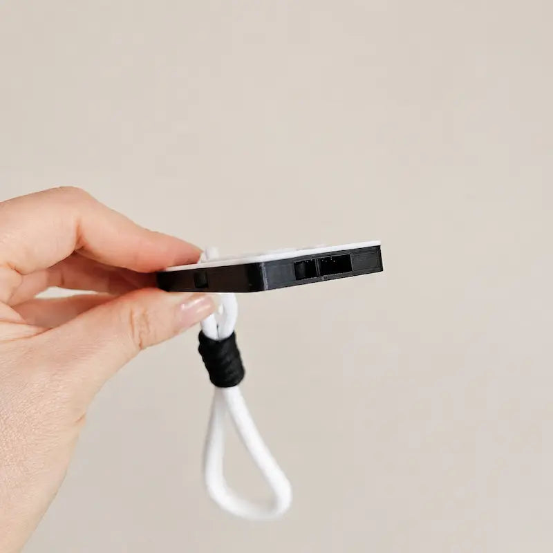 Personalised Name Bag Tag with Whistle & Wrist Strap from iKids Studio