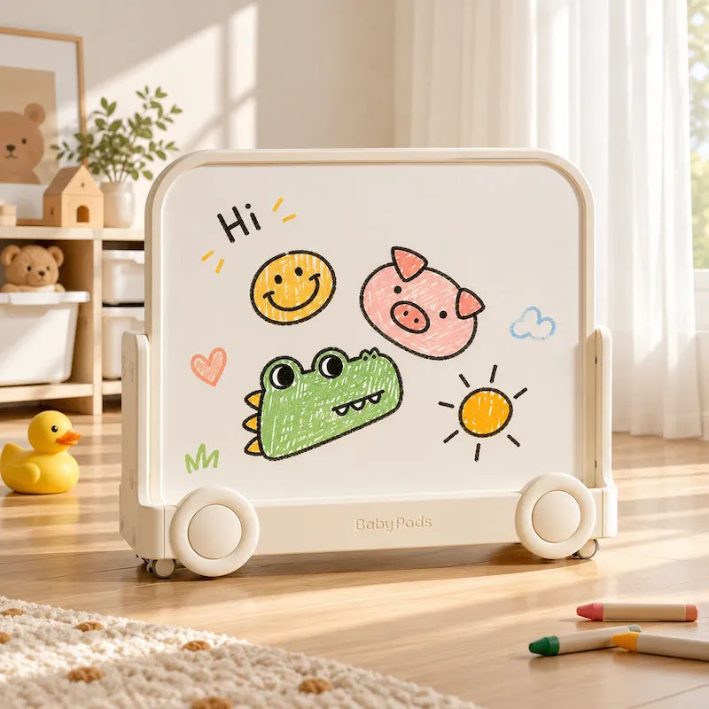 Grow & Create Art & Book Station with reversible drawing board and kids book storage from iKids.co.za
