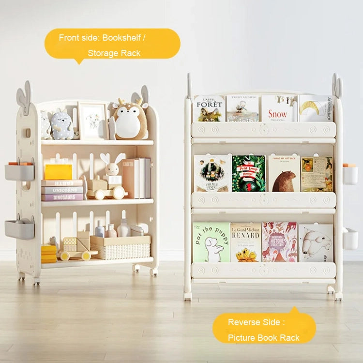 Grey Double-Sided Bunny Kids Bookshelf at iKids.co.za
