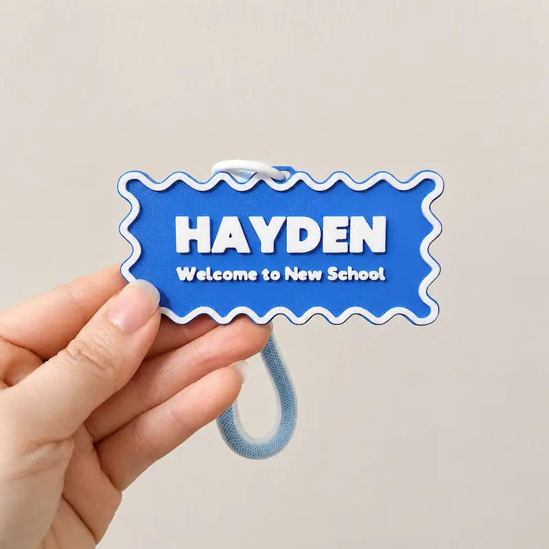 Personalised Cloud Name Bag Tag from iKids.co.za