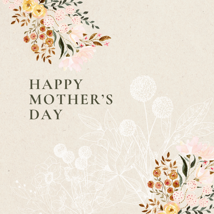 Elegant Floral Mother's Day Custom Birthday Card from iKids